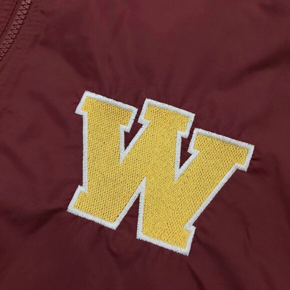 Port Authority Jacket Mens Small Burgundy Full Zip Lined Nylon Preppy University - Picture 8 of 12